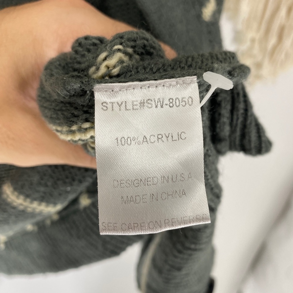 Uniqlo Grey Knit Striped oversized Cardigan - Picture 4 of 5